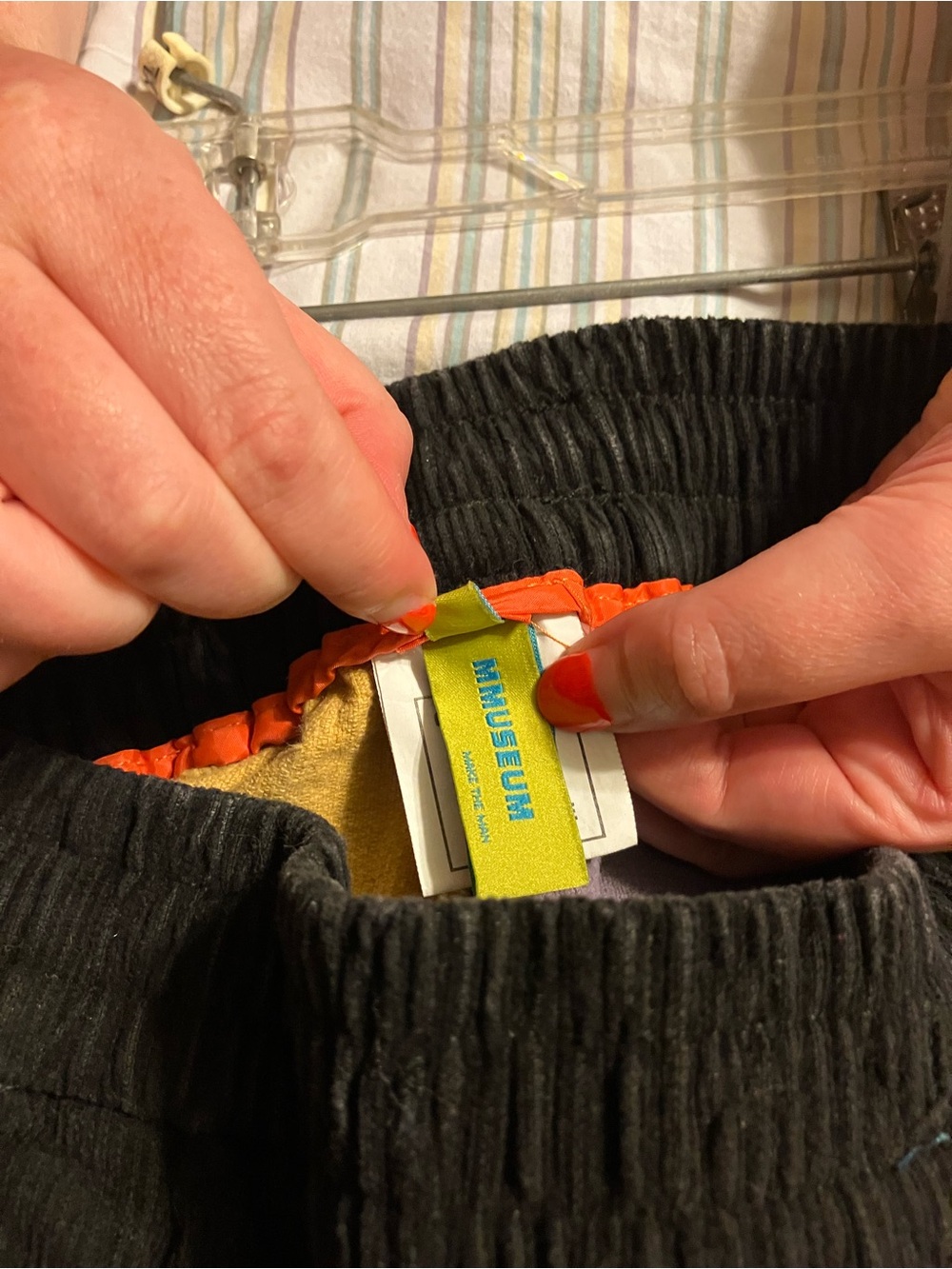Coursemys MMUSEUM Colorblock Utility Corduroy Cargo Pants - Multicolor XL - Picture 7 of 9